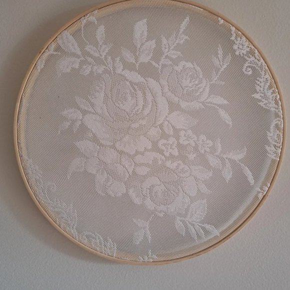 Boho Earring Holder Embroidery Hoop Earring Organizer Vintage Lace Jewelry Rack - Picture 3 of 10